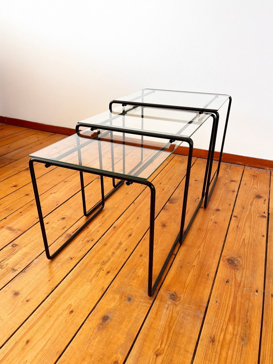 Image 1 of Vintage 80s Mimiset Nesting Tables Postmodern