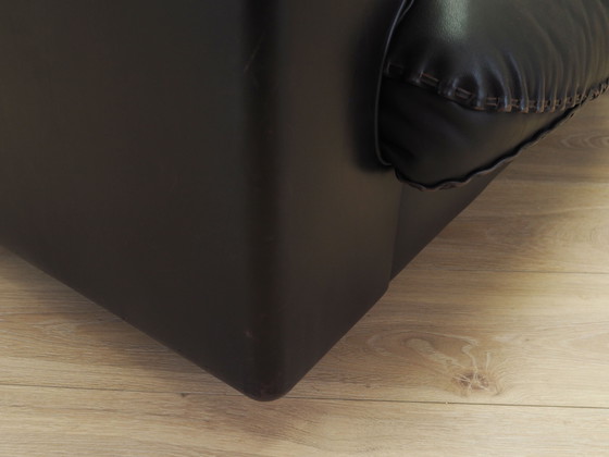 Image 1 of Bruine leren bank, Zwitsers ontwerp, jaren 1970, Vervaardiging: De Sede