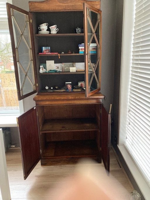 English mahogany antique cabinet