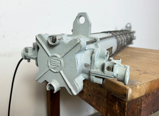 Image 1 of Lampada a sospensione industriale grigia di Elektrosvit, anni '80