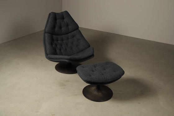 Image 1 of Artifort F588 lounge chair with ottoman by Geoffrey Harcourt, 1967
