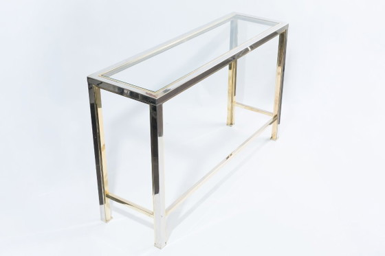 Image 1 of Midcentury console tafel Belgochrome stijl Romeo Ragga/ Willy Rizzo 1970
