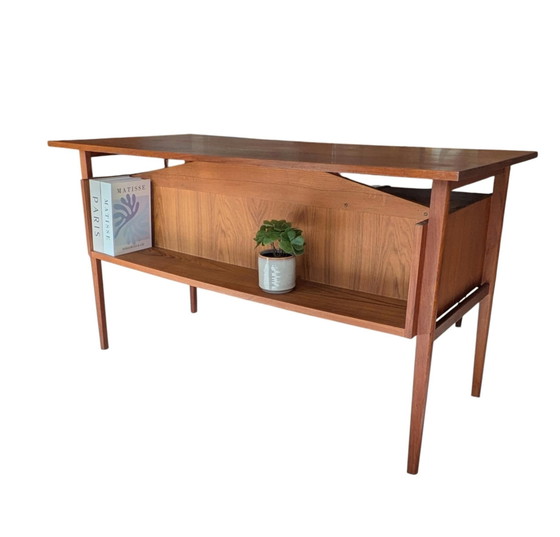 Scrivania danese vintage in teak, G. Nielsen Tibergaard – Scrivanie, Legno (photo 3 of 14)