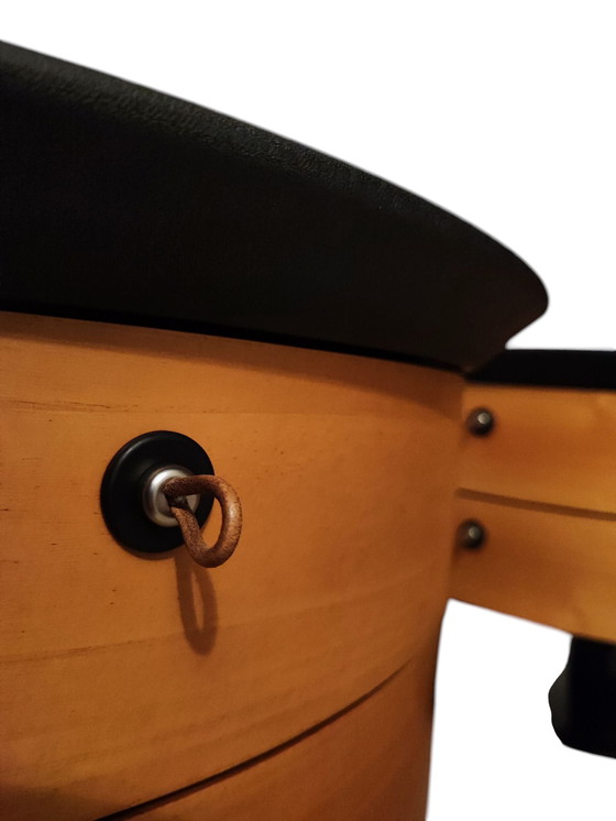 Image 1 of Pair of Postmodern Italian Nightstands by EmmeBi – 360° Rotating Drawers – 1980s