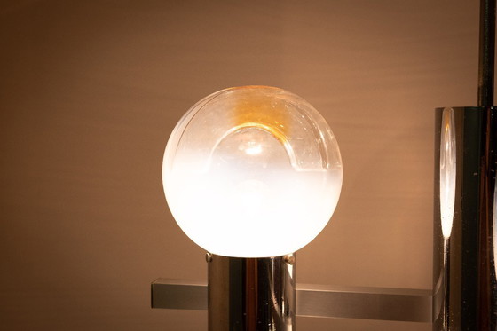 Image 1 of Lampadario di Murano Mazzega / Lampada a sospensione in vetro Space Age, anni '70, Italia