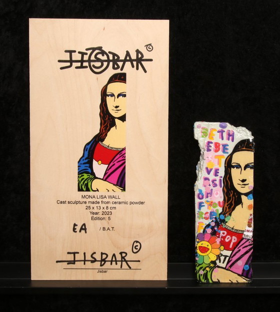 Image 1 of Jisbar (Jean-Baptiste Launay) - Mona Lisa Wall II - Skulptur - Unikat