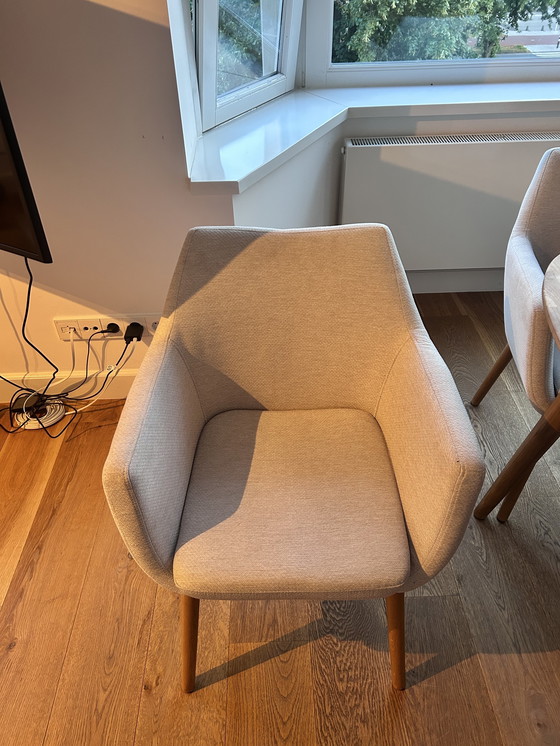 Image 1 of 2 nice beige/gray chairs