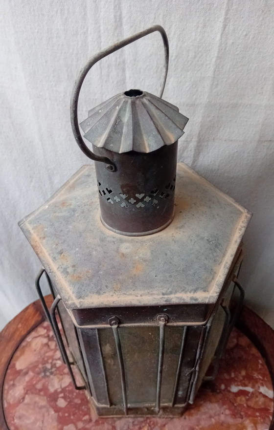 Lanterna da Nave, Lampade da tavolo, Metallo, Vetro, Marrone (foto 3 di 8)