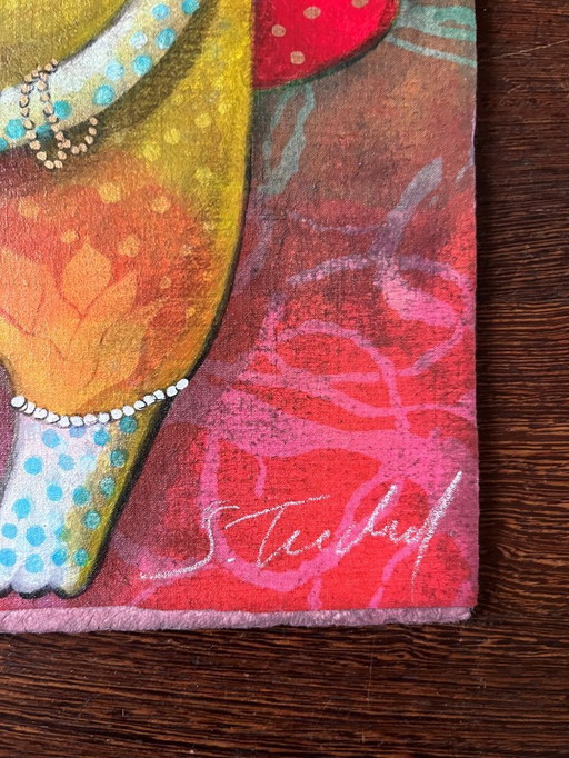 Signed work in mixed media Sabine Tuchel