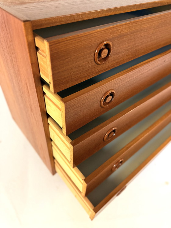 Image 1 of Vintage Deense teakhouten ladekast ‘60