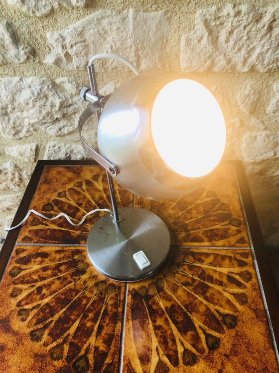 Image 1 of Lampe de table vintage style milieu du siècle, à globe oculaire réglable, années 1970