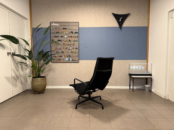 Image 1 of Vitra | Charles & Ray Eames | EA124 Lounge Chair | Black Hopsak & Black Aluminium | 1x