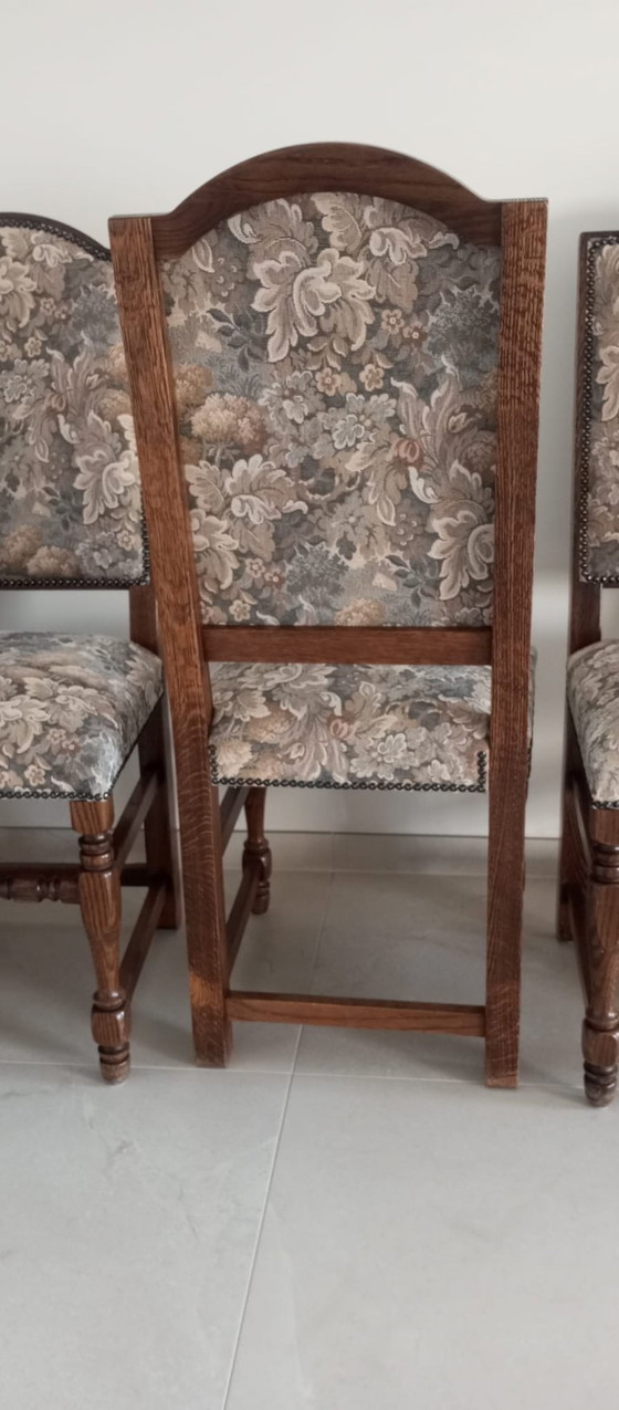 Image 1 of Prachtige eiken eetkamer stoelen (6 stuks)