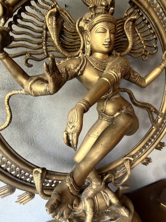 Shiva Nataraj Skulptur Bronze 120 Cm 20. Jahrhundert Südindien – Bildhauerei (photo 3 of 5)