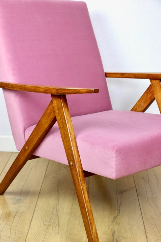 Image 1 of Vintage armchair B-310 VAR pink Jade structural 1970s
