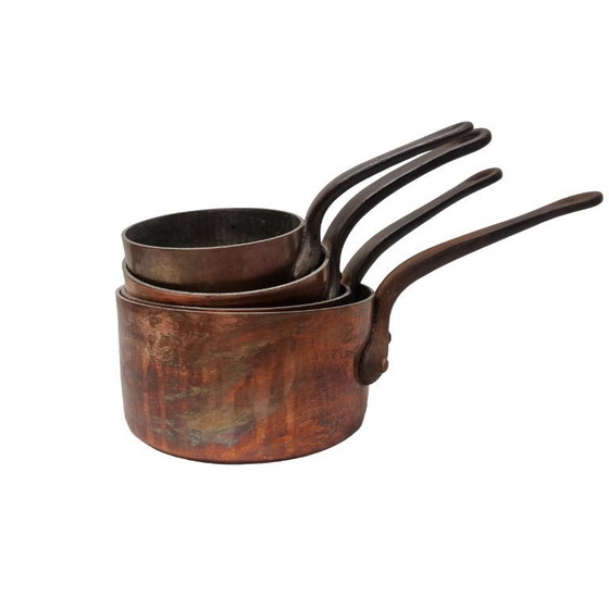 Image 1 of Juego de sartenes de cobre francés de gran peso de Mauviel para Chomette