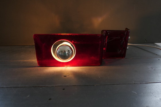 Image 1 of Mazzega Murano Italia aplique cristal rojo