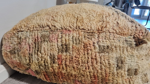 Pouf berbère vintage, coussin marocain