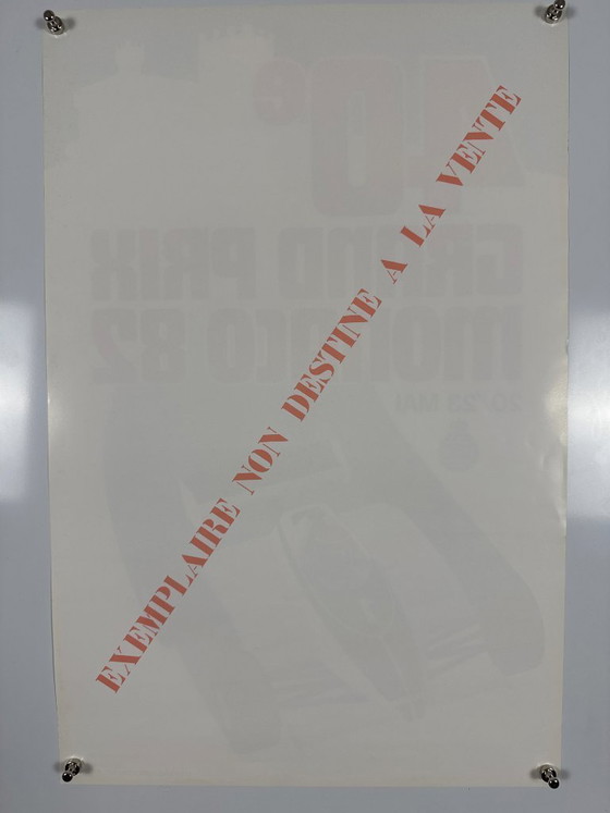 Image 1 of 40º Gran Premio de Mónaco 1982 – Póster original de edición limitada de J. Grognet – Automovilismo clásico – 61x40 cm