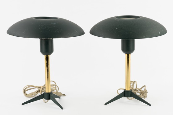 Image 1 of Paire de lampes de table Minou par Louis Kalff pour Phillips
