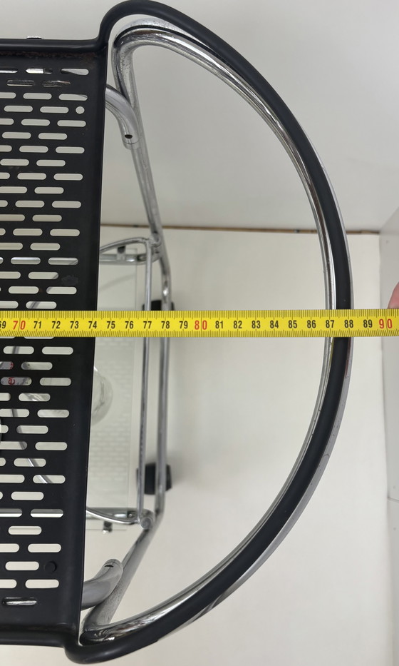 Image 1 of Carrello di servizio / carrello / carrello porta bevande in metallo con struttura in tubo d'epoca