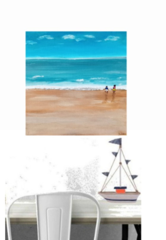 Image 1 of Small beach painting