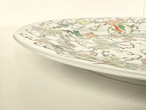 Assiette décorative vintage en porcelaine chinoise peinte à la main