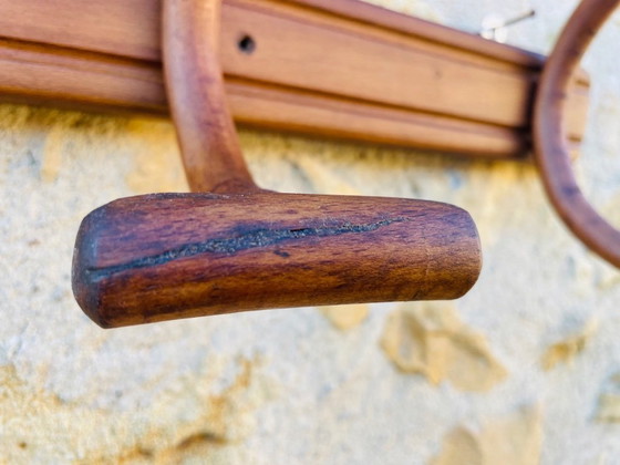 Image 1 of Bugholz, Wandhalterung, Garderobe und Hutständer von Japy Frères, ca. 20er/30er Jahre