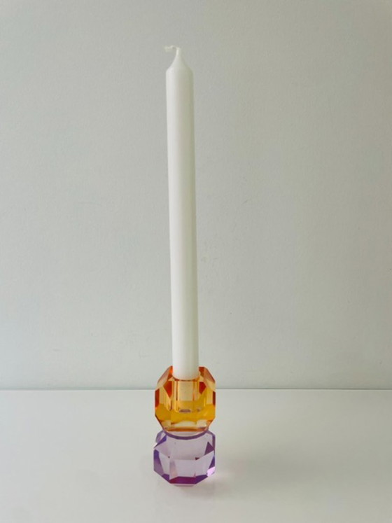 Image 1 of Candeliere moderno in vetro sfaccettato