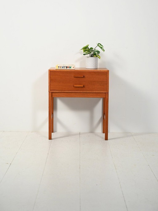 Table de chevet scandinave en teck des années 1960