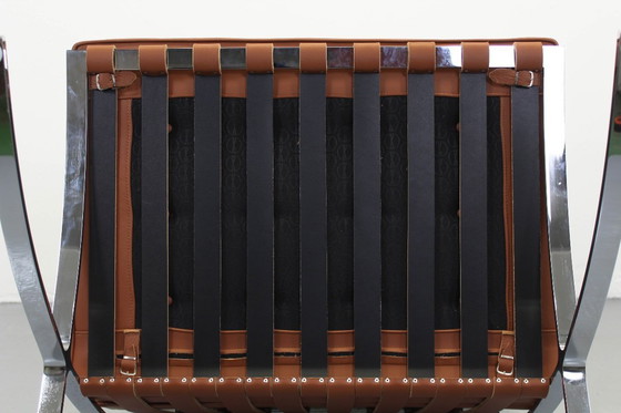 Image 1 of Barcelona Knoll Brown Tobacco Leather Mies Van Der Rohe Knoll Seats