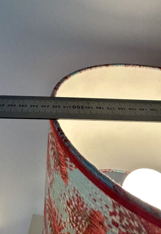 Image 1 of Lampada da tavolo Scheurich senza fili con motivo a pesciolini di fuoco.