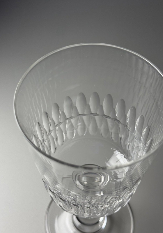 Image 1 of Val Saint Lambert “Service Théodora” kristallen wijn- of waterglazen, België, catalogus 1904-1905, set van 6

