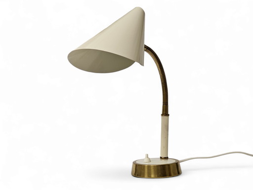 Lampada da tavolo/scrivania, bianca, anni '50