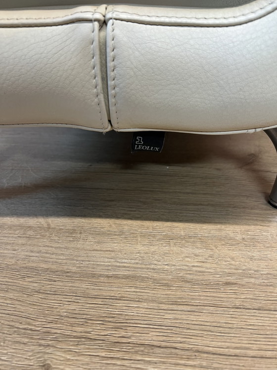 Image 1 of Fauteuil Leolux Solymi avec repose-pieds – récemment retapissé – un classique du design