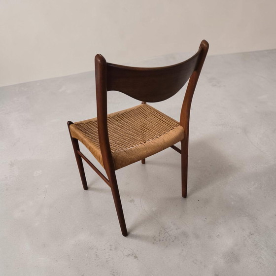 Image 1 of Dream Mid Century Designer 6-piece vintage teak dining chairs, Arne Wahl Iversen GS61, 1960s