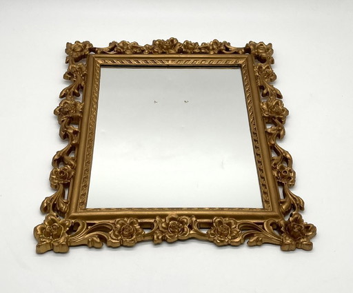 Cimena Torino wandspiegel, Italië – Barok/Rococo-revival, gouden lijst (33×28 cm)