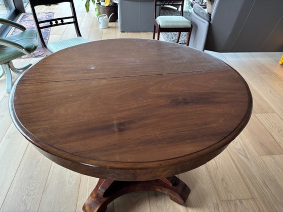 Image 1 of antique mahogany table with six chairs