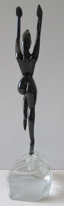 Beeld Danseres in Verre Noir