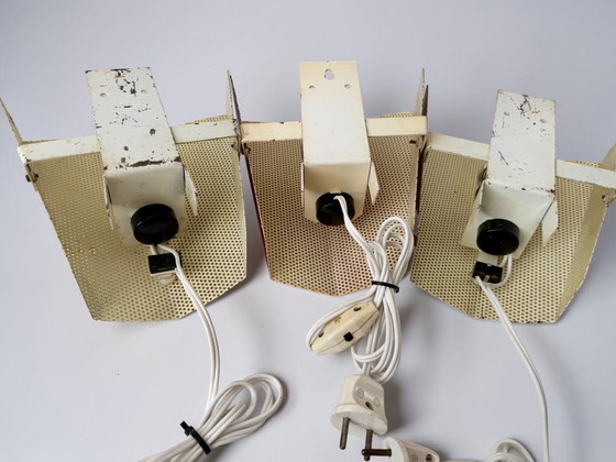 Rare set of 3 Perfolux Wall lights – Hiemstra & Evenblij, 1954 – Metal (photo 3 of 22)