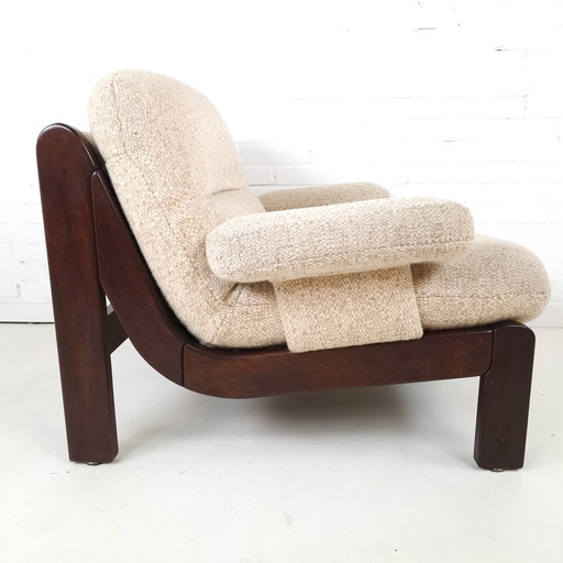 Sillón de salón vintage de diseño moderno de mediados de siglo de la década de 1970