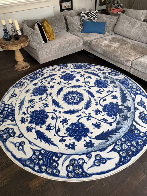 Tappeto Moooi Delft piatto blu Marcel Wanders