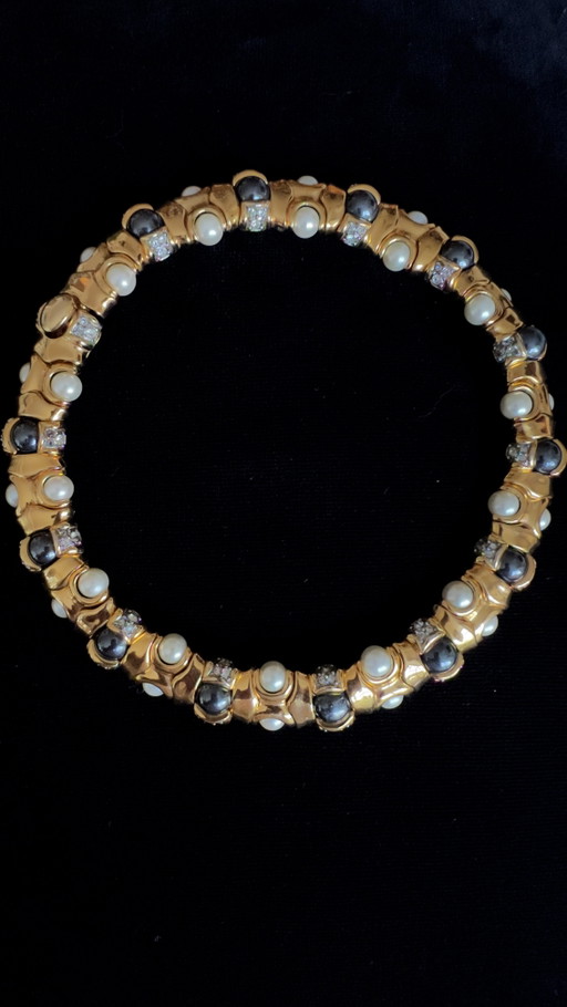 Vintage Cabouchon statement choker ketting
