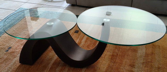 Image 1 of Modern coffee table in metal and glass