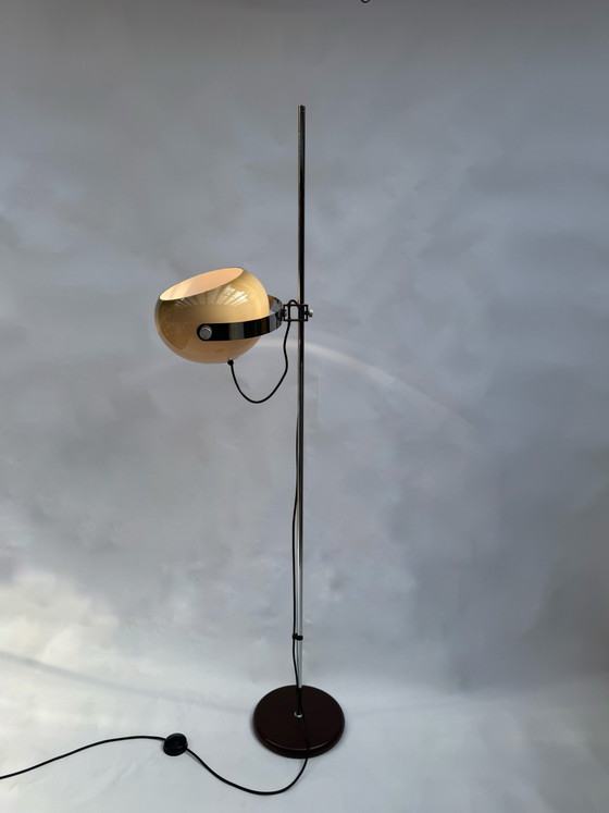 Image 1 of Vintage Dijkstra vloerlamp, jaren 70 | Verstelbare paddenstoelvormige kap | Nederlands design in Space Age-stijl
