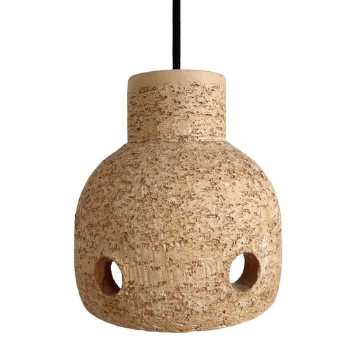 Lámpara colgante vintage cerámica años 70 aspecto hormigón