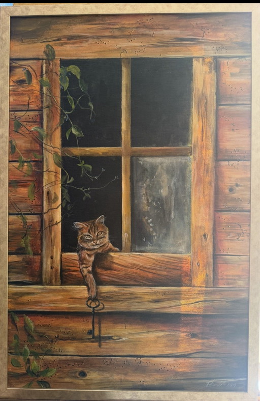 Original acrylic painting The Cat