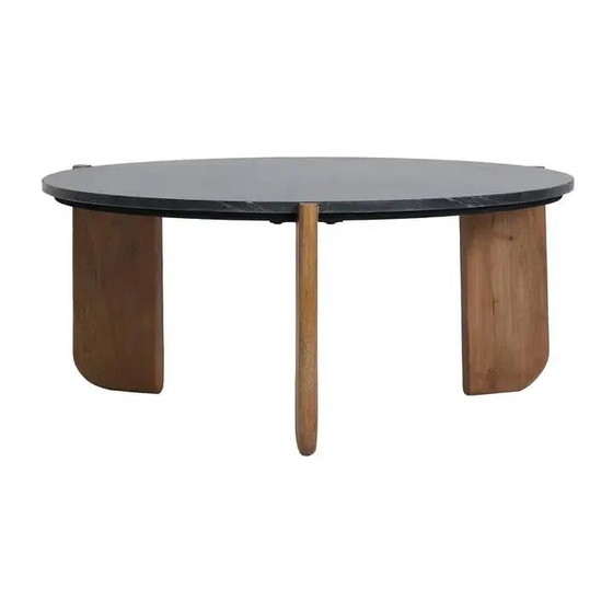 Couchtisch aus schwarzem Marmor und Mangoholz – Couchtische (photo 4 of 5)