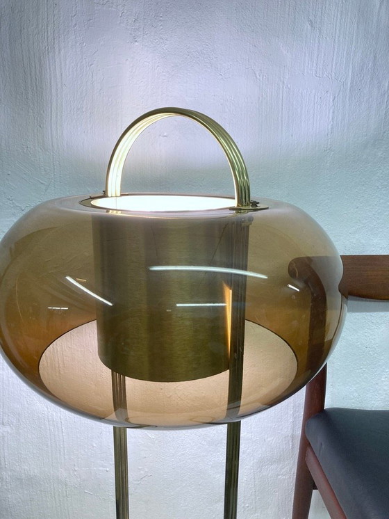 Image 1 of Lámpara de pie 70s space age de Temde latón plástico