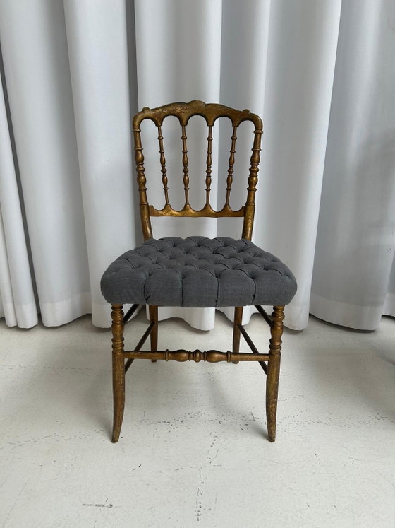 Napoleon Salonstuhl 4 Stück – napoleon salon stoel, Esszimmerstühle, Wood, Velvet (photo 2 of 8)